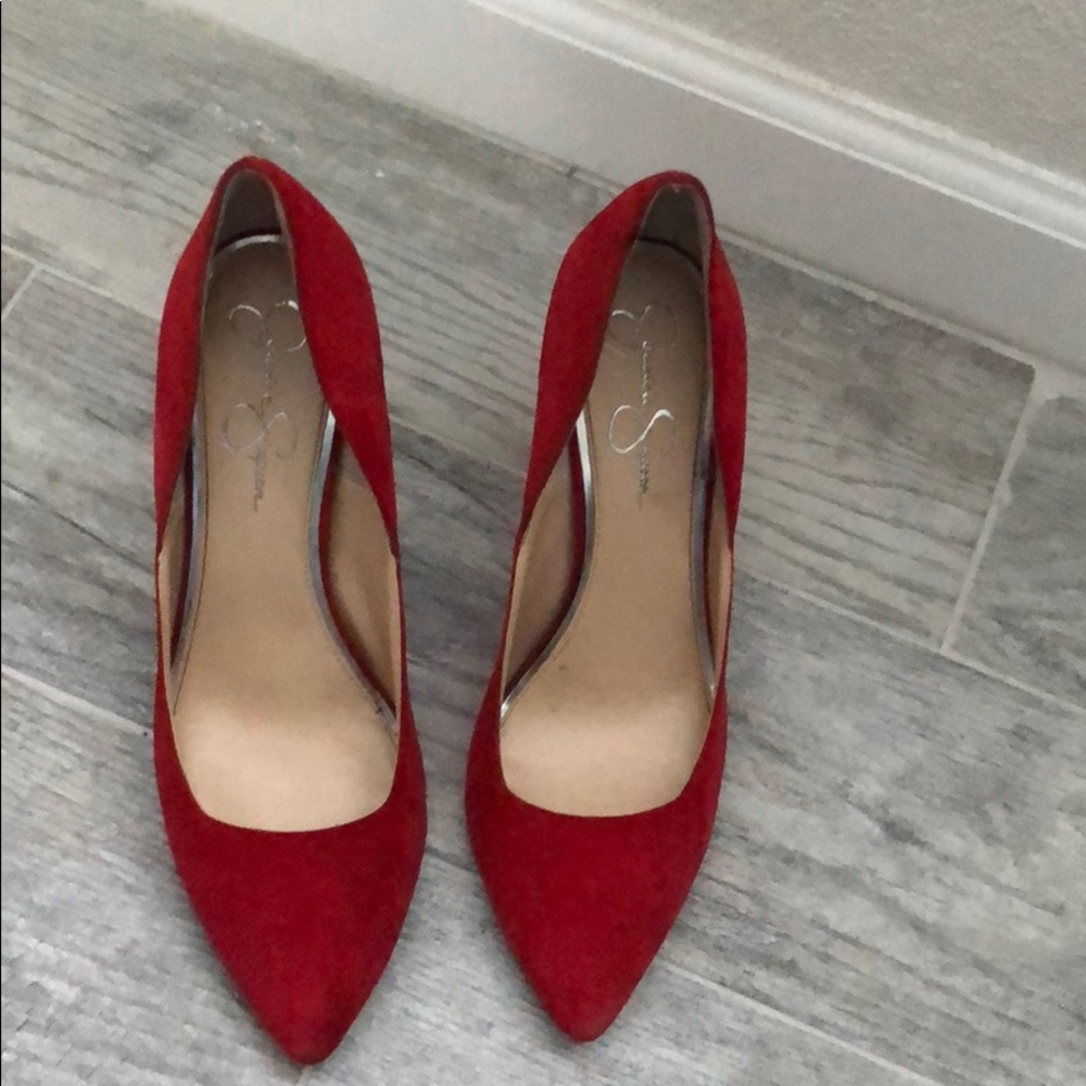Suede Red Jessica Simpson pumps